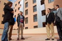 El Alcalde de Soria visita las obras de las Viviendas de Los Pajaritos que se sortean el próximo 7 de abril