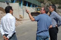 Javier Antón visita la nueva planta de tratamiento de residuos de la construcción en Golmayo tras el sellado del Bellosillo