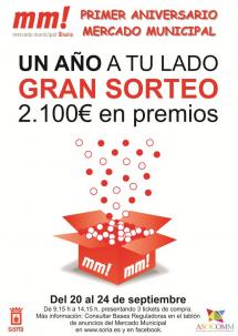 El Mercado Municipal celebra ‘Un año a tu lado’ con el sorteo de 420 premios directos