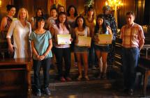 Imagen de las participantes del curso que hoy han recogido sus diplomas.
