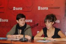 Ana Alegre e Inés Andrés, durante una rueda de prensa.
