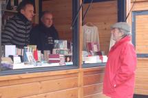 Feria del libro de 2012 con el concejal de Cultura, Jesús Bárez.