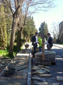 Imagen de las nuevas aceras que rodearán el parque del Castillo