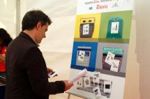 El concejal de Servicios Locales, Javier Antón, en un acto informativo sobre reciclaje.