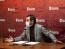 El portavoz Javier Muñoz, en la rueda de prensa de hoy. Foto: Álvaro Calatayud